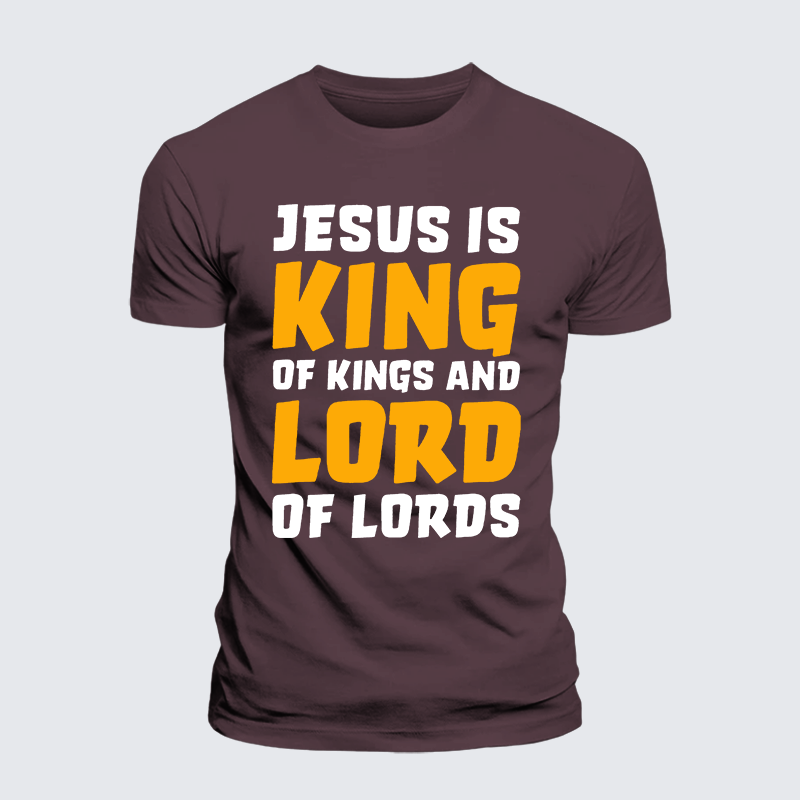 Jesus Is King Of Kings And Lord Of Lords Jesus God Christian Premium Mercerized Cotton Tee