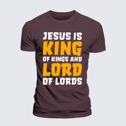 Jesus Is King Of Kings And Lord Of Lords Jesus God Christian Premium Mercerized Cotton Tee