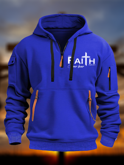 Faith Over Fear Jesus God Christian Zipper Hoodies