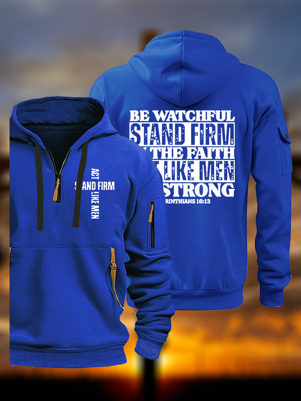 Stand Firm Jesus God Christian Zipper Hoodies
