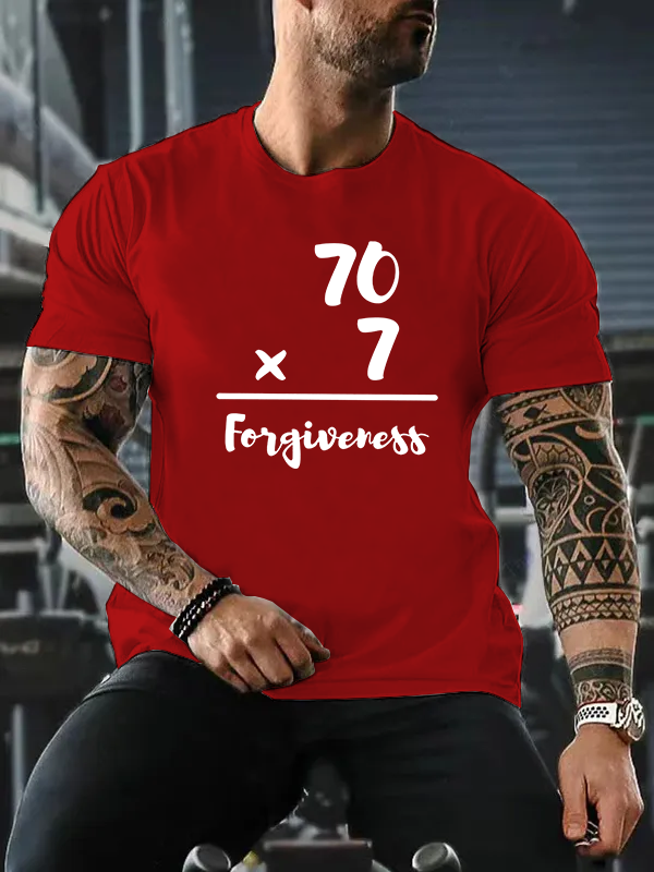 Forgive | Matthew 18:22 Jesus God Christian Cotton T-Shirt