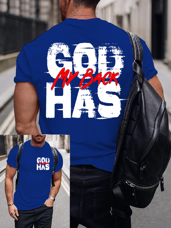 God Has My Back Jesus God Christian Cotton T-Shirt