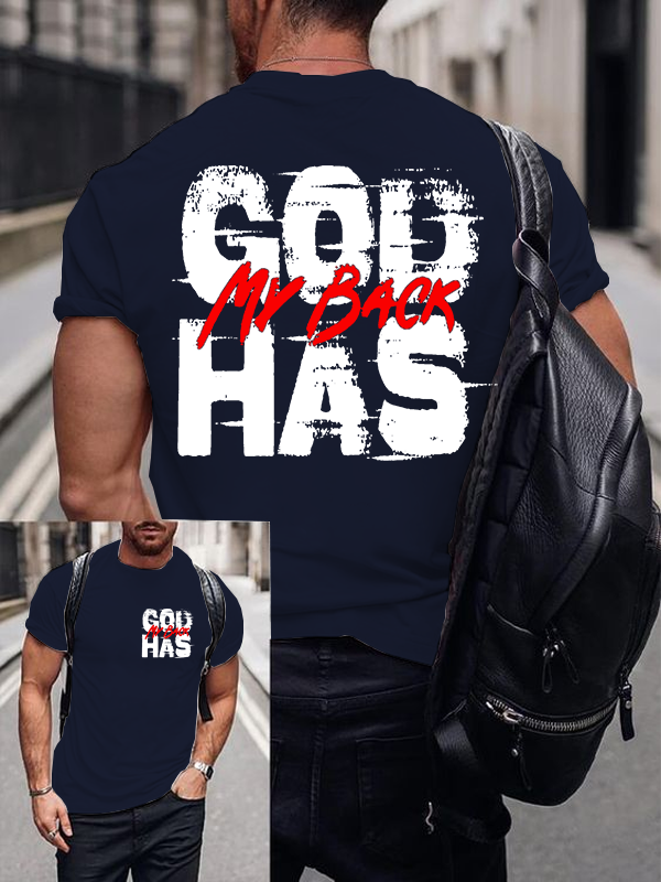 God Has My Back Jesus God Christian Cotton T-Shirt