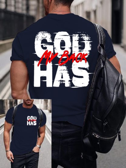 God Has My Back Jesus God Christian Cotton T-Shirt