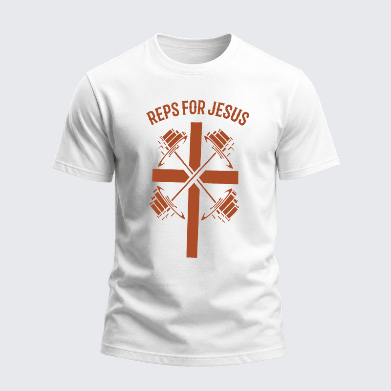 Heavyweight Cotton Tee - Reps For Jesus