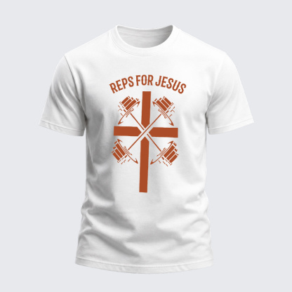 Heavyweight Cotton Tee - Reps For Jesus