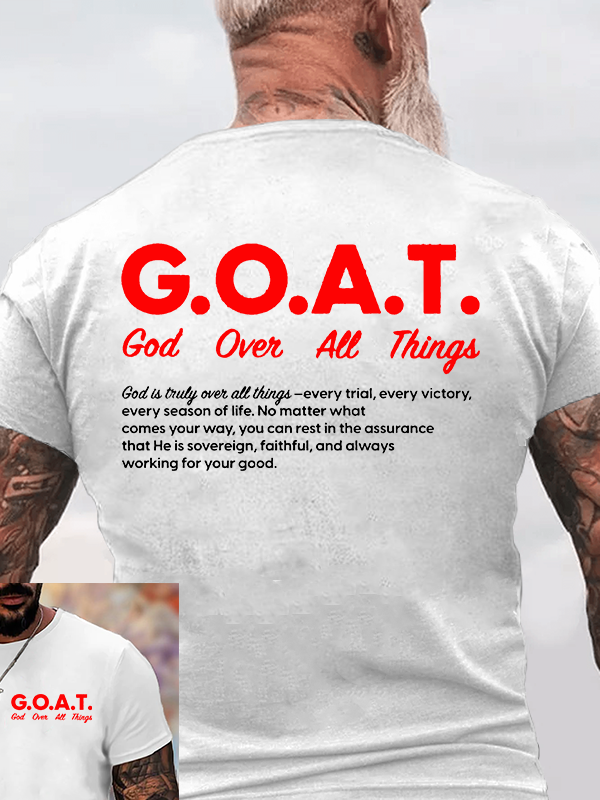God Over All Things Jesus God Christian Cotton T-Shirt