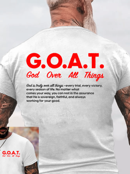 God Over All Things Jesus God Christian Cotton T-Shirt