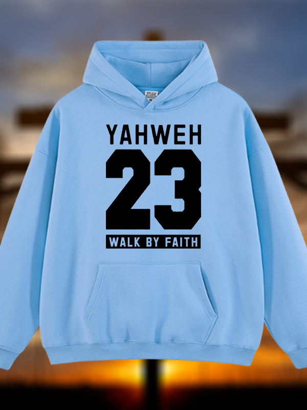 Walk By Faith Jesus God Christian Plush Fleece-Lined Hoodie