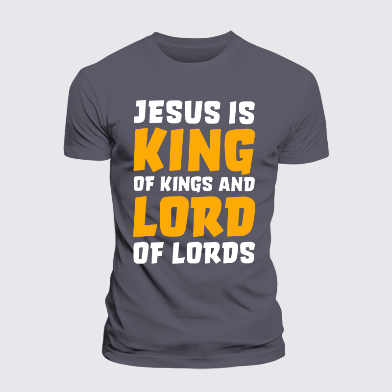 Jesus Is King Of Kings And Lord Of Lords Jesus God Christian Premium Mercerized Cotton Tee