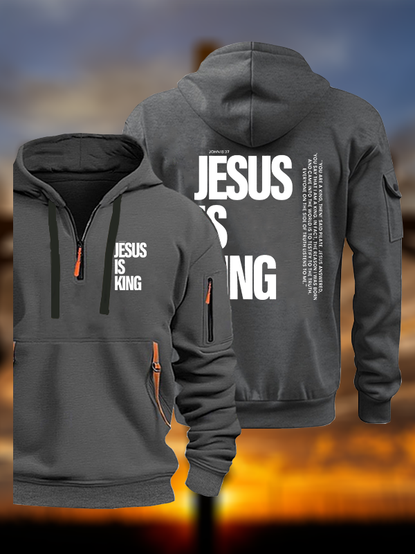 Jesus Is King Jesus God Christian Zipper Hoodies