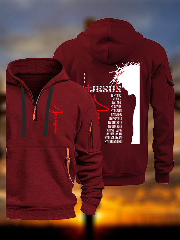 Jesus Crown Of Thorns Jesus God Christian Zipper Hoodies