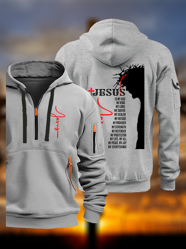 Jesus Crown Of Thorns Jesus God Christian Zipper Hoodies