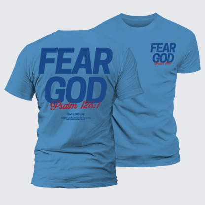 Fear God Jesus God Christian Premium Mercerized Cotton Tee