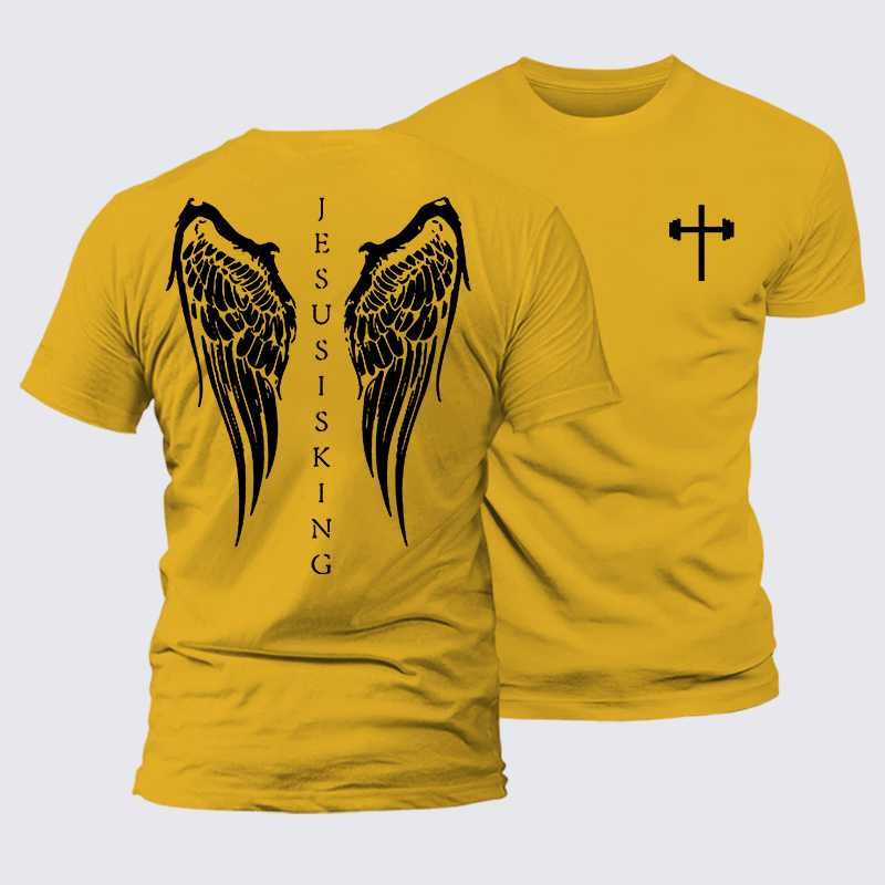 Jesus Is King Jesus God Christian Premium Mercerized Cotton Tee