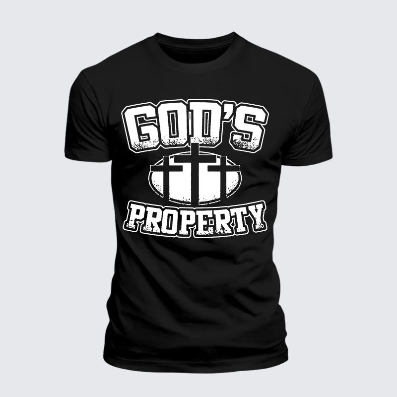 Man Of God Husband Dad Jesus God Christian Cotton T-Shirt