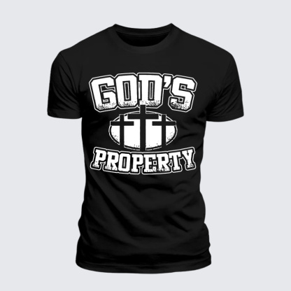 Property Of God Jesus God Christian Premium Mercerized Cotton Tee