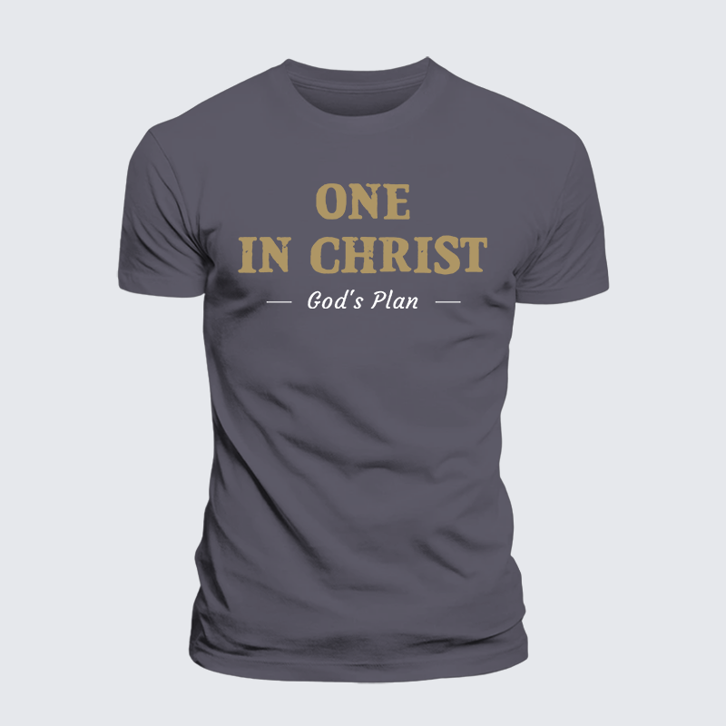 One In Christ Jesus God Christian Premium Mercerized Cotton Tee