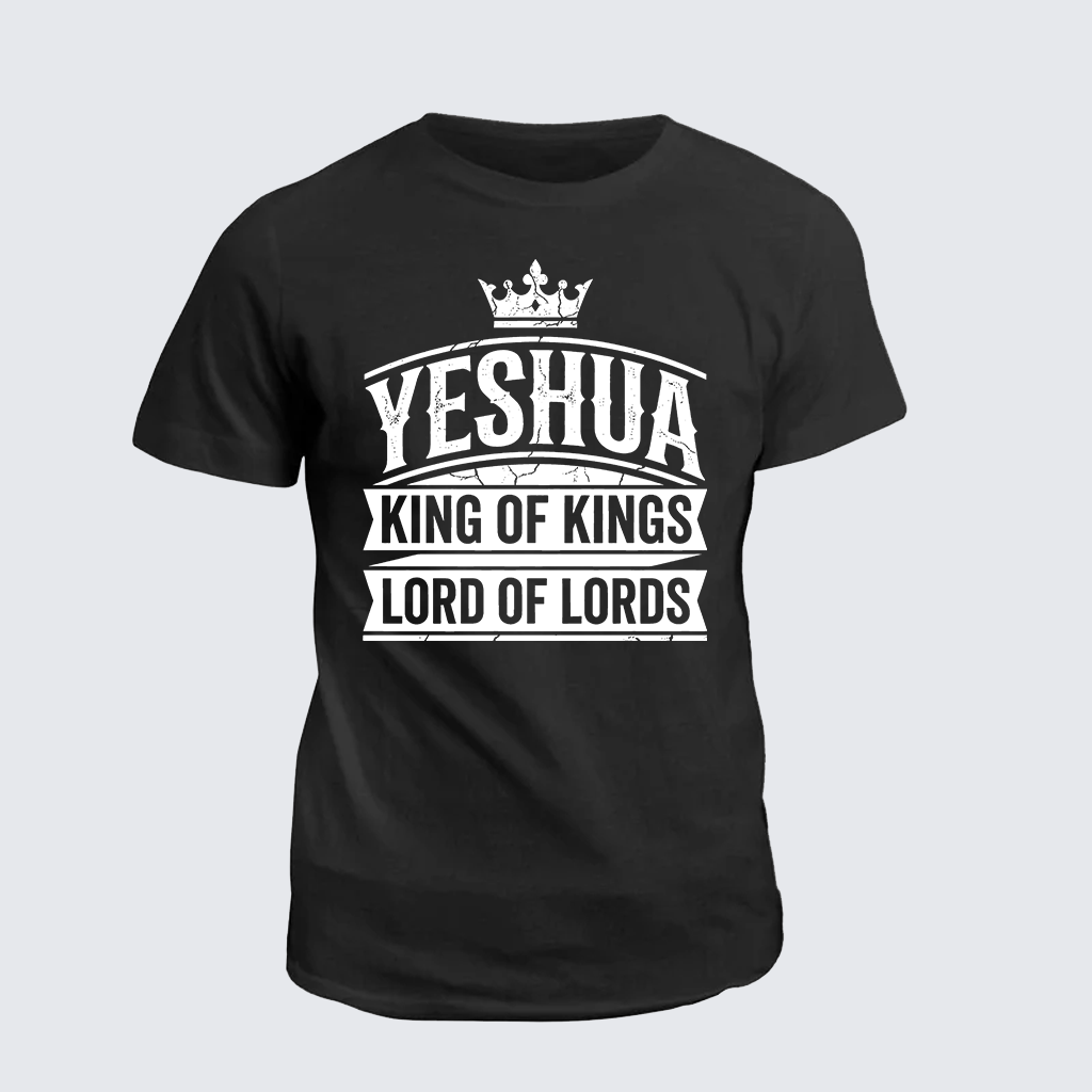 Yeshua King Of Kings Lord Of Lords Jesus God Christian Cotton T-Shirt