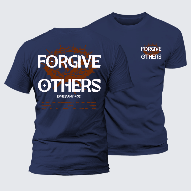 Forgive Others Jesus God Christian Premium Mercerized Cotton Tee