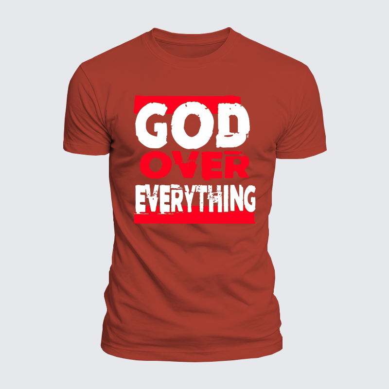 God Over Everything Jesus God Christian  – Luxe Mercerized Interlock Cotton Tee