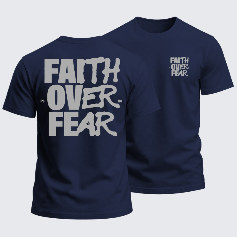 Heavyweight Cotton Tee - Faith Over Fear