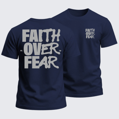 Heavyweight Cotton Tee - Faith Over Fear