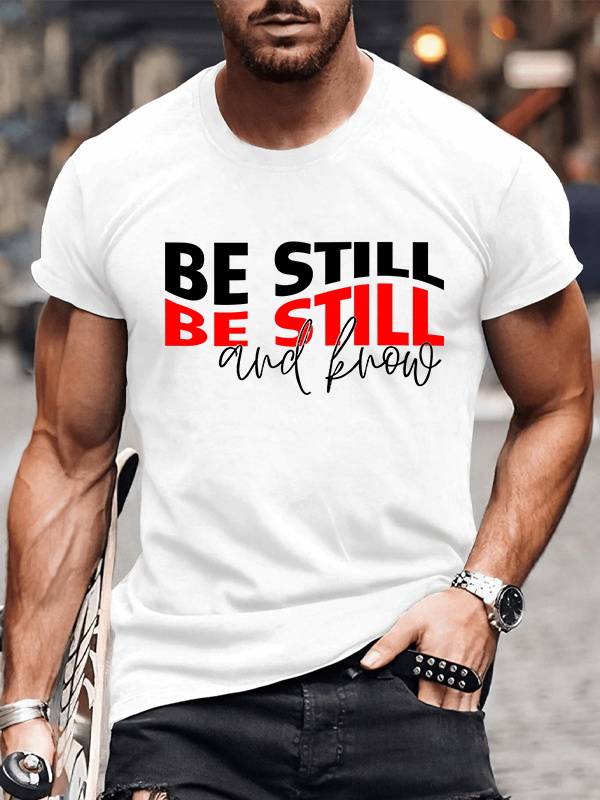 Man Of God Husband Dad Jesus God Christian Cotton T-Shirt