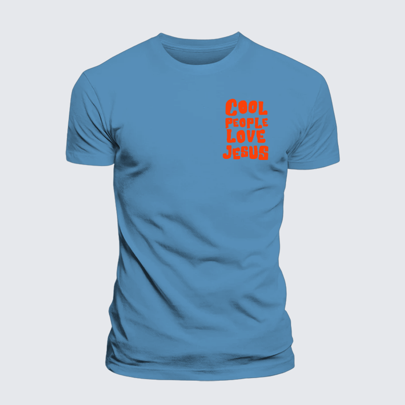 Cool People Love Jesus Jesus God Christian Premium Mercerized Cotton Tee