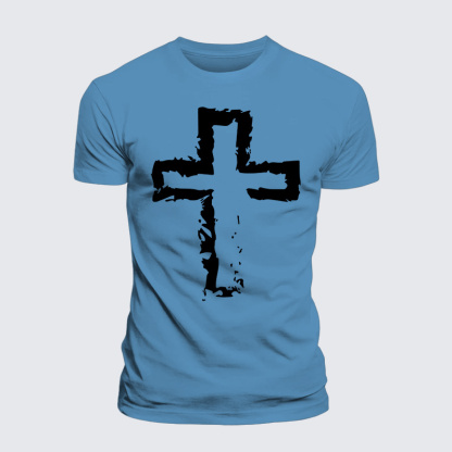 Cross Religious Jesus God Christian Premium Mercerized Cotton Tee