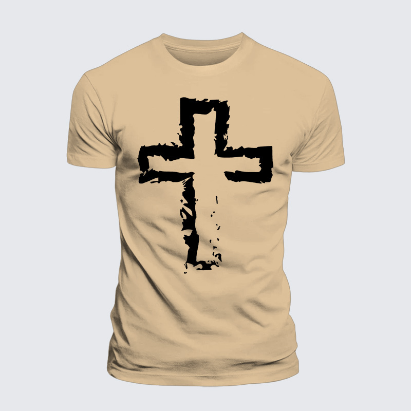 Cross Religious Jesus God Christian Premium Mercerized Cotton Tee