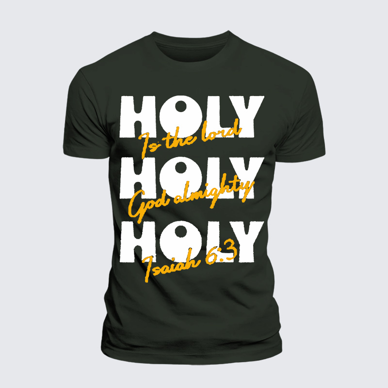 Holy Holy Holy Jesus God Christian Premium Mercerized Cotton Tee