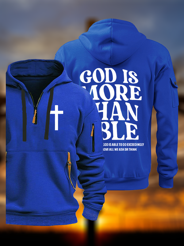 God Is More Than Able Jesus God Christian Zipper Hoodies
