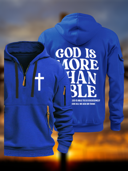 God Is More Than Able Jesus God Christian Zipper Hoodies