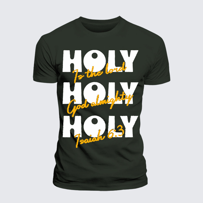 Holy Holy Holy Jesus God Christian Premium Mercerized Cotton Tee
