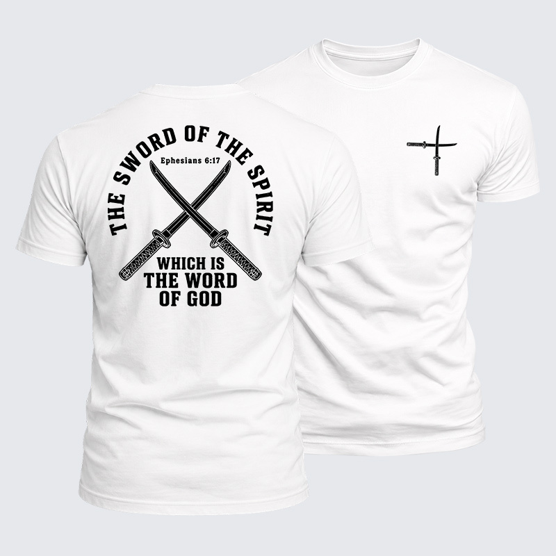 The Sword Of The Spirit Jesus God Christian  – Luxe Mercerized Interlock Cotton Tee