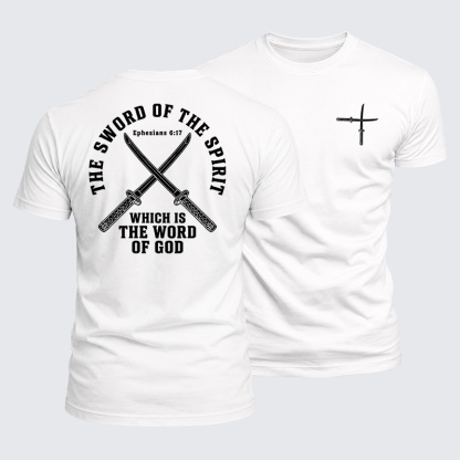 The Sword Of The Spirit Jesus God Christian  – Luxe Mercerized Interlock Cotton Tee