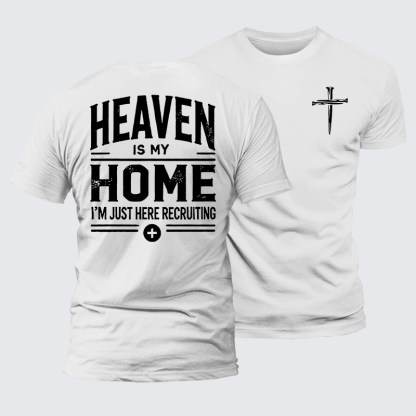 Heaven Is My Home Jesus God Christian Premium Mercerized Cotton Tee