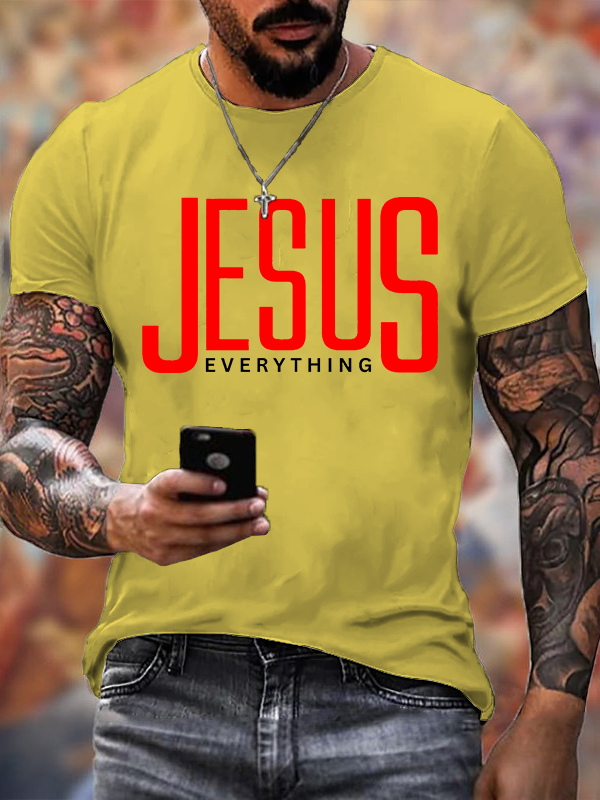 Jesus Everything Jesus God Christian Cotton T-Shirt