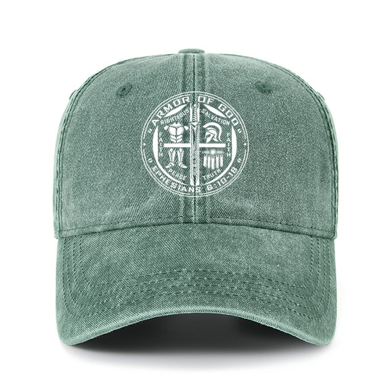 Heritage Washed Cap - Armor of God – Ephesians 6:10–18 Christian Warrior