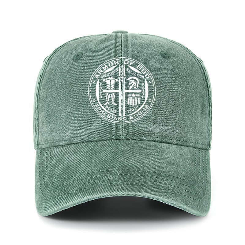 Heritage Washed Cap - Armor of God – Ephesians 6:10–18 Christian Warrior