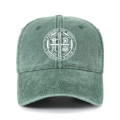 Heritage Washed Cap - Armor of God – Ephesians 6:10–18 Christian Warrior