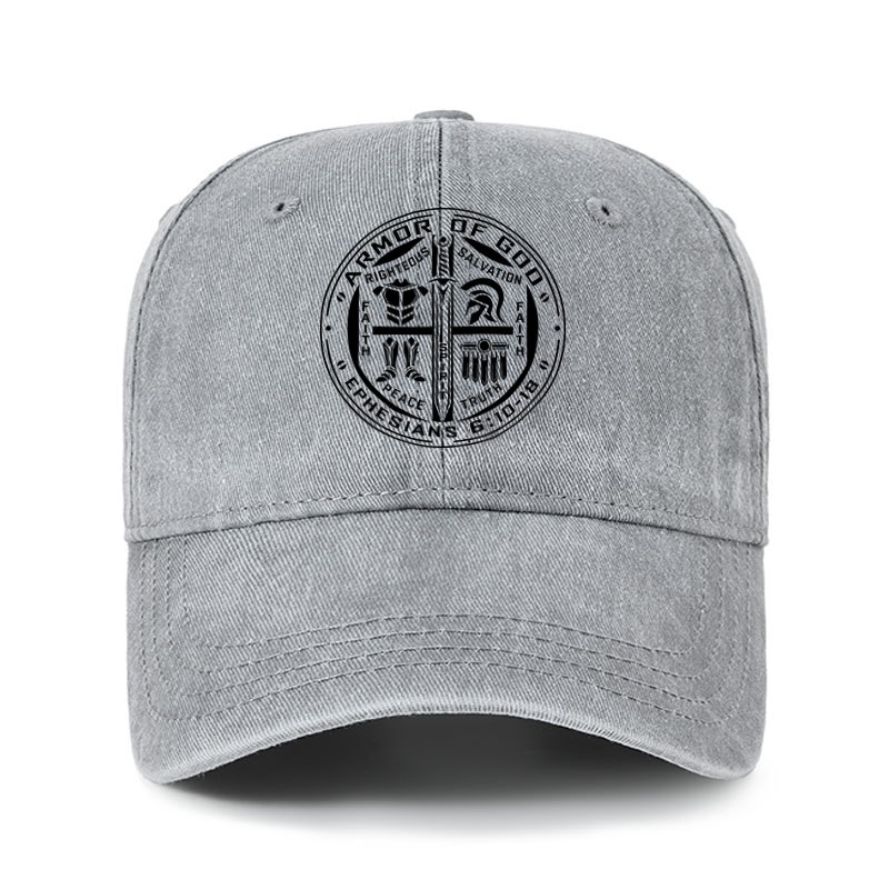 Heritage Washed Cap - Armor of God – Ephesians 6:10–18 Christian Warrior