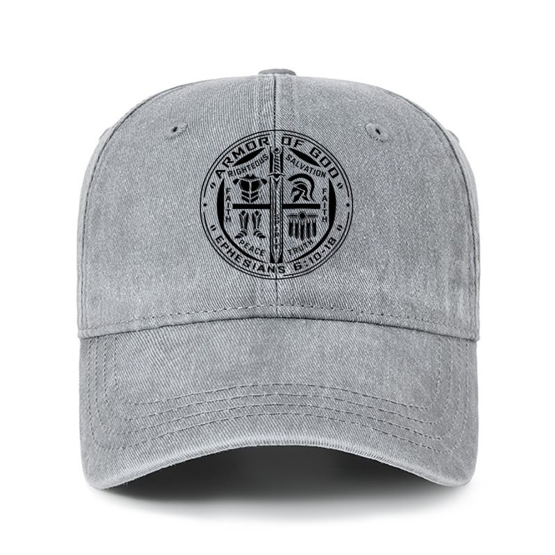 Heritage Washed Cap - Armor of God – Ephesians 6:10–18 Christian Warrior