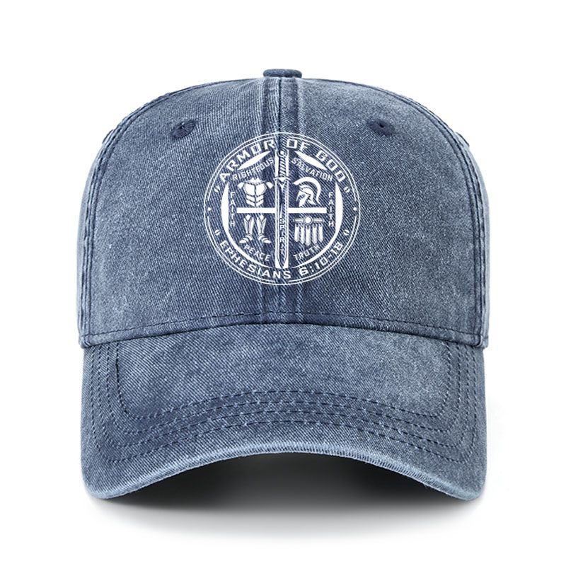 Heritage Washed Cap - Armor of God – Ephesians 6:10–18 Christian Warrior