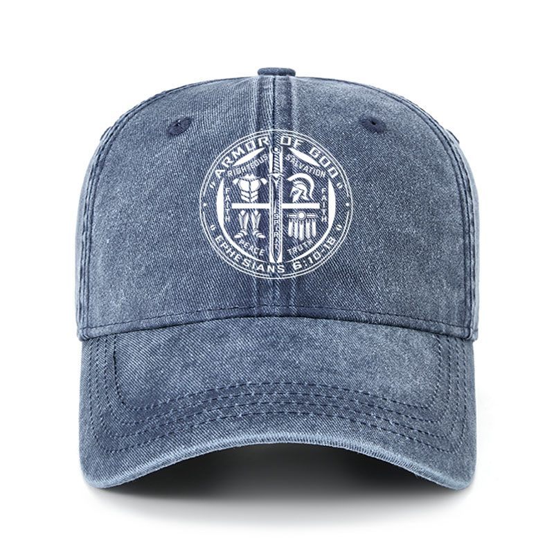 Heritage Washed Cap - Armor of God – Ephesians 6:10–18 Christian Warrior