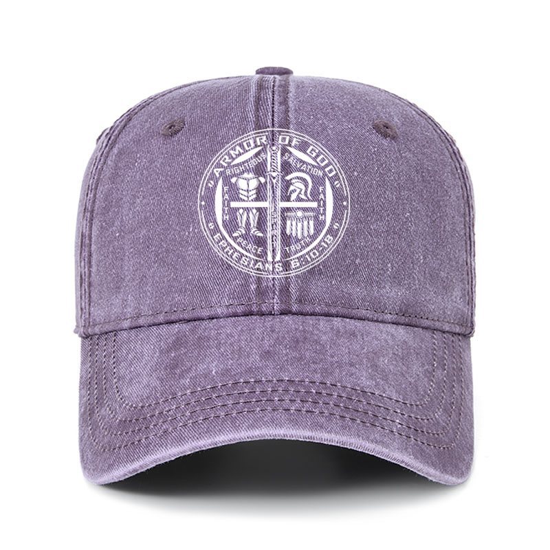 Heritage Washed Cap - Armor of God – Ephesians 6:10–18 Christian Warrior
