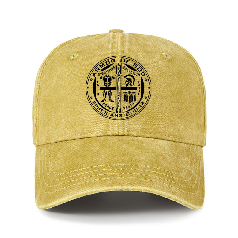 Heritage Washed Cap - Armor of God – Ephesians 6:10–18 Christian Warrior