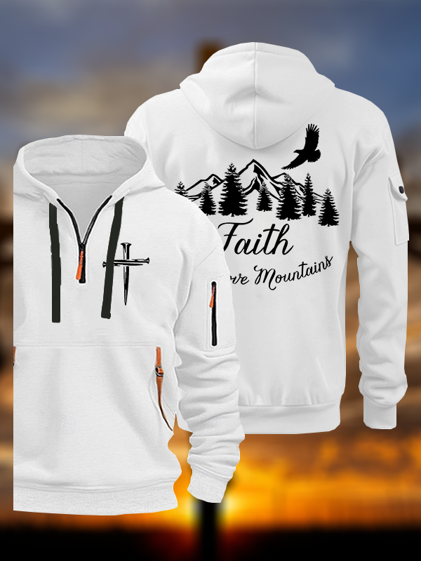 Faith Can Move Mountains Jesus God Christian Zipper Hoodies