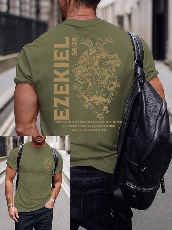 I Will Give You A New Heart And Put A New Spirit Christian Cotton T-Shirt